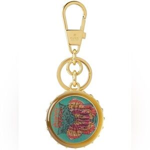 🐆🦋 GUCCI Lenticular Butterfly Leopard Bag Charm Gold Studded Cruise 2023 Runway